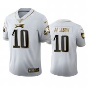 Wholesale Cheap Philadelphia Eagles #10 Desean Jackson Men's Nike White Golden Edition Vapor Limited NFL 100 Jersey