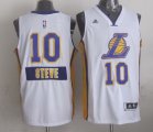 Wholesale Cheap Los Angeles Lakers #10 Steve Nash Revolution 30 Swingman 2014 Christmas Day White Jersey