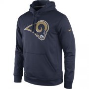 Wholesale Cheap Los Angeles Rams Nike Practice Performance Pullover Hoodie Navy