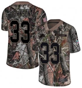 Wholesale Cheap Nike Lions #33 Kerryon Johnson Camo Youth Stitched NFL Limited Rush Realtree Jersey