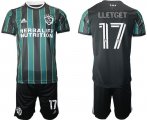 Wholesale Cheap Men 2021-2022 Club Los Angeles Galaxy away black 17 Adidas Soccer Jersey