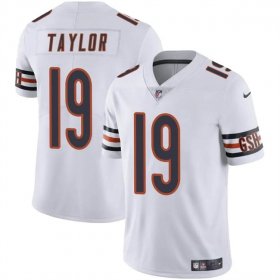 Men\'s Chicago Bears #19 Tory Taylor White Vapor Football Stitched Jersey