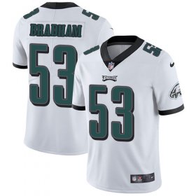 Wholesale Cheap Nike Eagles #53 Nigel Bradham White Men\'s Stitched NFL Vapor Untouchable Limited Jersey