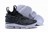 Wholesale Cheap Nike Lebron James 15 Air Cushion Shoes Black White