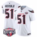 Cheap Men's Houston Texans #51 Will Anderson Jr. White F.U.S.E. 2024 AFC South Division Champions Vapor Limited Stitched Football Jersey