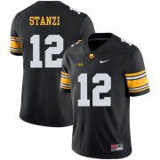 Wholesale Cheap Iowa Hawkeyes 12 Ricky Stanzi Black College Football Jersey