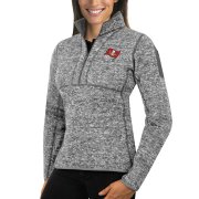 Wholesale Cheap Tampa Bay Buccaneers Antigua Women's Fortune Half-Zip Sweater Heather Gray