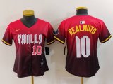 Women's Philadelphia Phillies #10 JT Realmuto Number Red 2024 City Connect Limited Jersey