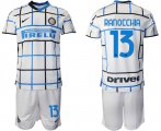 Wholesale Cheap Men 2020-2021 club Inter milan away 13 white Soccer Jerseys