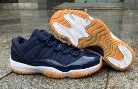 Wholesale Cheap Air Jordan 11 Navy Gum Low Dark Blue/White Khaki