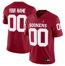 Men\'s Oklahoma Sooners Active Player Custom Red Stitched Football Jersey