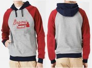 Wholesale Cheap Atlanta Braves Pullover Hoodie Grey & Red