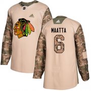 Wholesale Cheap Adidas Blackhawks #6 Olli Maatta Camo Authentic 2017 Veterans Day Stitched Youth NHL Jersey