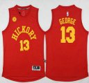 Wholesale Cheap Men's Indiana Pacers #13 Paul George Revolution 30 Swingman 2015-16 New Red Jersey