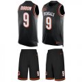 Wholesale Cheap Nike Bengals #9 Joe Burrow Black Team Color Men's Stitched NFL Limited Tank Top Suit Jersey