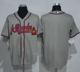 Wholesale Cheap Braves Blank Grey New Cool Base Stitched MLB Jersey