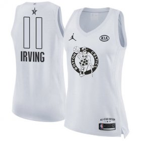 Wholesale Cheap Nike Boston Celtics #11 Kyrie Irving White Women\'s NBA Jordan Swingman 2018 All-Star Game Jersey