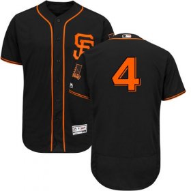 Wholesale Cheap Giants #4 Mel Ott Black Flexbase Authentic Collection Alternate Stitched MLB Jersey