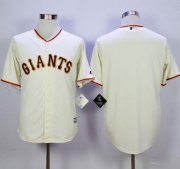 Wholesale Cheap Giants Blank Cream Home New Cool Base Stitched MLB Jersey