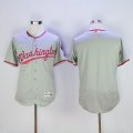 Wholesale Cheap Nationals Blank Grey Flexbase Authentic Collection Stitched MLB Jersey