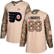 Wholesale Cheap Adidas Flyers #88 Eric Lindros Camo Authentic 2017 Veterans Day Stitched Youth NHL Jersey