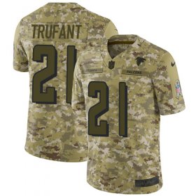 Wholesale Cheap Nike Falcons #21 Desmond Trufant Camo Youth Stitched NFL Limited 2018 Salute to Service Jersey