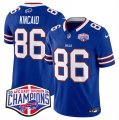 Cheap Men's Buffalo Bills #86 Dalton Kincaid Royal F.U.S.E. 2024 AFC East Division Champions Vapor Limited Stitched Football Jersey