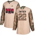 Wholesale Cheap Adidas Senators #22 Nikita Zaitsev Camo Authentic 2017 Veterans Day Stitched NHL Jersey