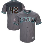 Wholesale Cheap Arizona Diamondbacks #42 Majestic 2019 Jackie Robinson Day Official Cool Base Jersey Gray