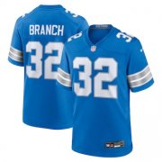 Cheap Men's Detroit Lions #32 Brian Branch Blue 2nd Alternate Game Nike Jersey