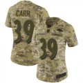 Wholesale Cheap Nike Ravens #39 Brandon Carr Camo Women's Stitched NFL Limited 2018 Salute To Service Jersey