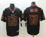 Wholesale Cheap Men's Denver Broncos #58 Von Miller 2018 Black Lights Out Color Rush Stitched NFL Nike Limited Jersey