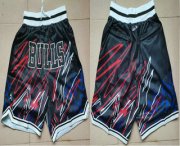 Wholesale Cheap Men's Chicago Bulls Black Lightning Just Don Swingman Shorts