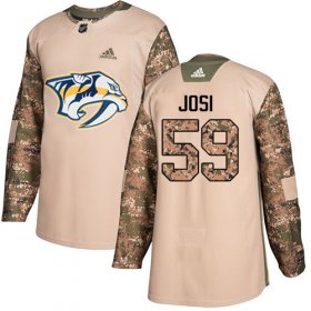 Wholesale Cheap Adidas Predators #59 Roman Josi Camo Authentic 2017 Veterans Day Stitched Youth NHL Jersey