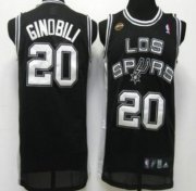 Wholesale Cheap San Antonio Spurs #20 Manu Ginobili Latin Nights Black Swingman Jersey