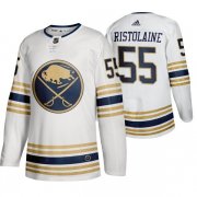 Wholesale Cheap Buffalo Sabres #55 Rasmus Ristolainen White 50th Anniversary Third 2019-20 Jersey