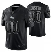 Wholesale Cheap Men's Arizona Cardinals ACTIVE PLAYER Custom Black Reflective Limited Stitched Football Jersey