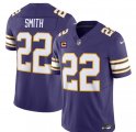 Cheap Men's Minnesota Vikings #22 Harrison Smith Purple 2024 F.U.S.E. Throwback With 4-Star C Patch Vapor Untouchable Limited Stitched Jersey