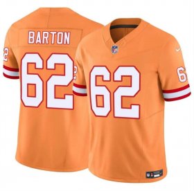 Cheap Men\'s Tampa Bay Buccaneers #62 Graham Barton Orange 2024 Draft F.U.S.E. Throwback Limited Football Stitched Jersey