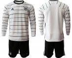 Wholesale Cheap Men 2021 European Cup Germany home white Long sleeve Soccer Jersey