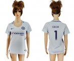 Wholesale Cheap Women's Chelsea #1 Cech Away Soccer Club Jersey