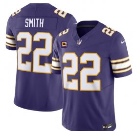 Cheap Men\'s Minnesota Vikings #22 Harrison Smith Purple 2024 F.U.S.E. Throwback With 4-Star C Patch Vapor Untouchable Limited Stitched Jersey