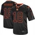 Wholesale Cheap Nike Bengals #18 A.J. Green Lights Out Black Men's Stitched NFL Elite Jersey