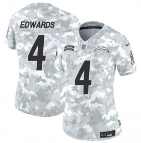 Cheap Women\'s Los Angeles Chargers #4 Gus Edwards 2024 F.U.S.E Arctic Camo Salute To Service Limited Stitched Football Jersey(Run Small)