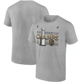 Wholesale Cheap Men\'s Vegas Golden Knights Heather Gray 2023 Stanley Cup Champions Locker Room T-Shirt