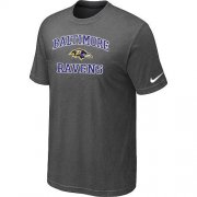 Wholesale Cheap Nike NFL Baltimore Ravens Heart & Soul NFL T-Shirt Crow Grey