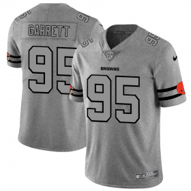 Wholesale Cheap Cleveland Browns #95 Myles Garrett Men\'s Nike Gray Gridiron II Vapor Untouchable Limited NFL Jersey