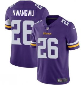 Cheap Men\'s Minnesota Vikings #26 Kene Nwangwu Purple Vapor Untouchable Limited Stitched Jersey