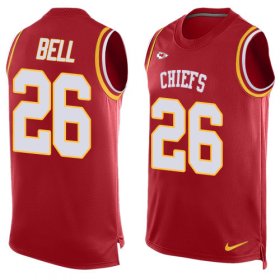 Wholesale Cheap Nike Chiefs #26 Le\'Veon Bell Red Team Color Men\'s Stitched NFL Limited Tank Top Jersey