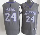 Wholesale Cheap Los Angeles Lakers #24 Kobe Bryant Gray Shadow Jersey